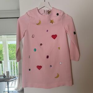 Stella McCartney Kids Pink Dress with Colorful Embellishments